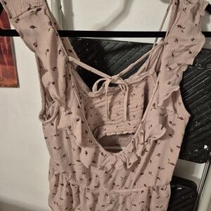 Floral Ruffle Pink Top